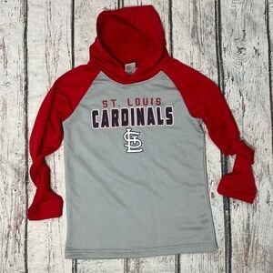 St. Louis Cardinals Kids Red and Gray Hoodie Pullover Youth Sweatshirt